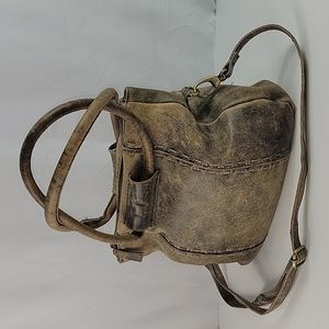Latico Distressed Brown Shoulder Bag